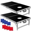 BBBuy Foldable Cornhole Toss Bean Bag Game Set MDF Board with Aluminum Frame 8 Corn Hole Bean Bags & Carrying Bag Outdoor Lawn Yard Game (4FT x 2FT) view 2