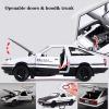 Mzexoma Initial D Trueno AE86 Alloy Diecast Car Model, Sports Car Toys for Kids and Adults,Pull Back Vehicles Toy Cars (Black-Type A) view 4