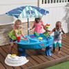 Step2 Fiesta Cruise Sand & Water Table with Umbrella, Kids Activity Sensory Playset, Summer Outdoor Toys, 10 Piece Water Toy Accessories, for Toddlers 2+ Years Old view 4