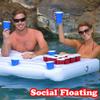 GoPong Original Pool Party Barge Floating Beer Pong Table with Cooler and Cup Holders view 3