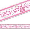 12ft Foil Pink Elephant Girl Baby Shower Banner view 4