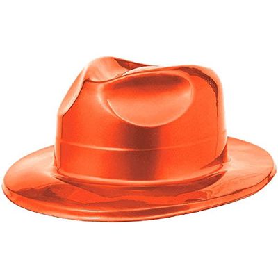 Amscan 250421.1 Orange Plastic Fedora, 1ct
