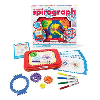 Spirograph Jr. Jumbo Sized Gears Classic Retro Toy For Spiral Drawing Art Design Toy Kit for Smaller Hands For Kids Ages 3 and Up