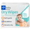 Medline Ultrasoft Disposable Dry Cleansing Cloths, 10 in x 12 in, 50 Count view 1