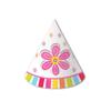 8-Count Child Size Party Hats, Pink Flower Cheer view 1