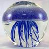 3.25" Glowing Blue Glass Jellyfish view 1