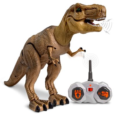 Discovery Remote Control T-Rex Dinosaur  Realistic Jurassic RC Action Figure with Walking Legs, Roaring Sounds, Chomping Mouth| Dinosaur Toys for Kids| Boys Toys RC Car Gift| Fun Dino for Ages 6+