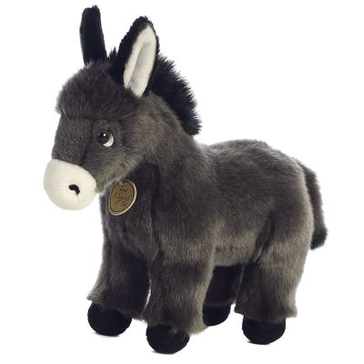 Aurora Adorable Miyoni Tots Donkey Foal Stuffed Animal - Lifelike Details Make a Cherished Companion - Perfect for Decorating Bedrooms or Classrooms - Gray 10 Inches