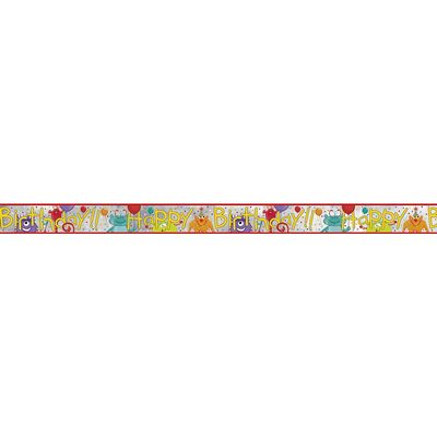 12ft Foil Party Monsters Banner
