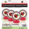 6" Mini Honeycomb Ladybug Decorations, 4ct view 2