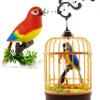 Haktoys Bird in Cage, Realistic Chirping Bird Toy, Sound Activated, Lifelike Natural Sounds, Interactive Desk Decor for Home or Office, Quick & Easy Assembly view 1