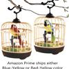 Haktoys Bird in Cage, Realistic Chirping Bird Toy, Sound Activated, Lifelike Natural Sounds, Interactive Desk Decor for Home or Office, Quick & Easy Assembly view 4