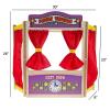 HEY! PLAY! Puppet Theater for Kids - Wooden Tabletop Toy with Curtains, Blackboard, and Clock to Inspire Imagination and Creativity in Boys and Girls view 2