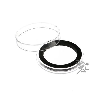 Air-Tite High Relief 38mm Black Ring Coin Capsules for 2oz Queen's Beast, 25 Pack