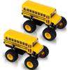 ArtCreativity 5 Inch Pull Back School Bus Toy Set - Set of 2 - Includes 5 Inch Monster-Wheel Bus, Diecast Playset with Pull Back Mechanism, Great Gift Idea for Kids view 2