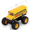 ArtCreativity 5 Inch Pull Back School Bus Toy Set - Set of 2 - Includes 5 Inch Monster-Wheel Bus, Diecast Playset with Pull Back Mechanism, Great Gift Idea for Kids view 3
