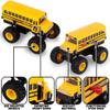 ArtCreativity 5 Inch Pull Back School Bus Toy Set - Set of 2 - Includes 5 Inch Monster-Wheel Bus, Diecast Playset with Pull Back Mechanism, Great Gift Idea for Kids view 4