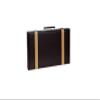 18.12" Backgammon Set in Leatherette Top Handle Case, Brown/Tan view 1