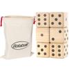 Bolaball 3.5" Giant Wooden Yard Dice Set  Durable Outdoor Fun Kit Includes 6 Large Dice with Sturdy Carry Bag for Parties, Beach, Lawn Games, and Easy Storage; Superior Crafted Hardwood Design view 1