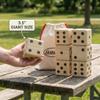 Bolaball 3.5" Giant Wooden Yard Dice Set  Durable Outdoor Fun Kit Includes 6 Large Dice with Sturdy Carry Bag for Parties, Beach, Lawn Games, and Easy Storage; Superior Crafted Hardwood Design view 2