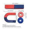 Magnets for Kids Classroom Students Education Science Experiment Kid Magnets Kit Set Including Bar/Ring/Horseshoe Magnets/Compass/Iron Filings view 4