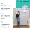 3 Pack  GlideLok Child Safety Door Top Lock | Adults Can Operate from Either Side | Works on Interior & Exterior Doors | for Elderly Caregivers, Toddler Parents view 3