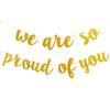 2026 Graduation Banner Party Decorations Gold Glitter We are So Proud of You Banner, Gold 2026 Congratulations Banner for High School College Graduation Party Decorations 2026 view 1