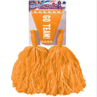 Forum Novelties Cheer Pom & Megaphone - Orange