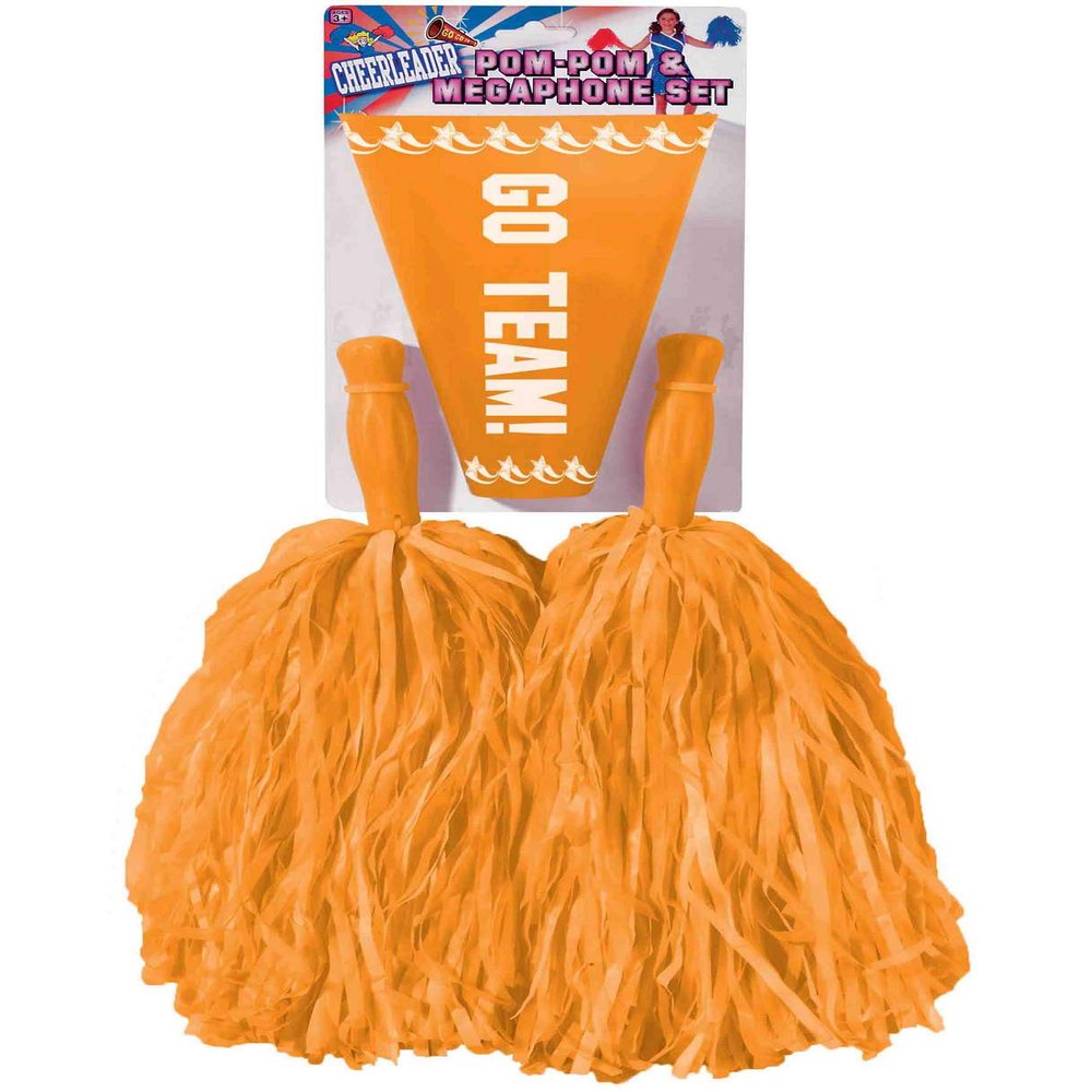 Forum Novelties Cheer Pom & Megaphone - Orange