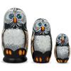 BestPysanky Set of 3 Owl Family Wooden Nesting Dolls 4.25 Inches view 1