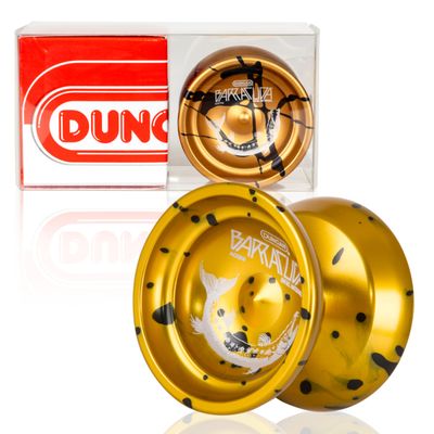 Duncan Toys Barracuda Yo-Yo, Unresponsive Pro Level Yo-Yo, Concave Bearing and Aluminum Body, Gold w/Splash