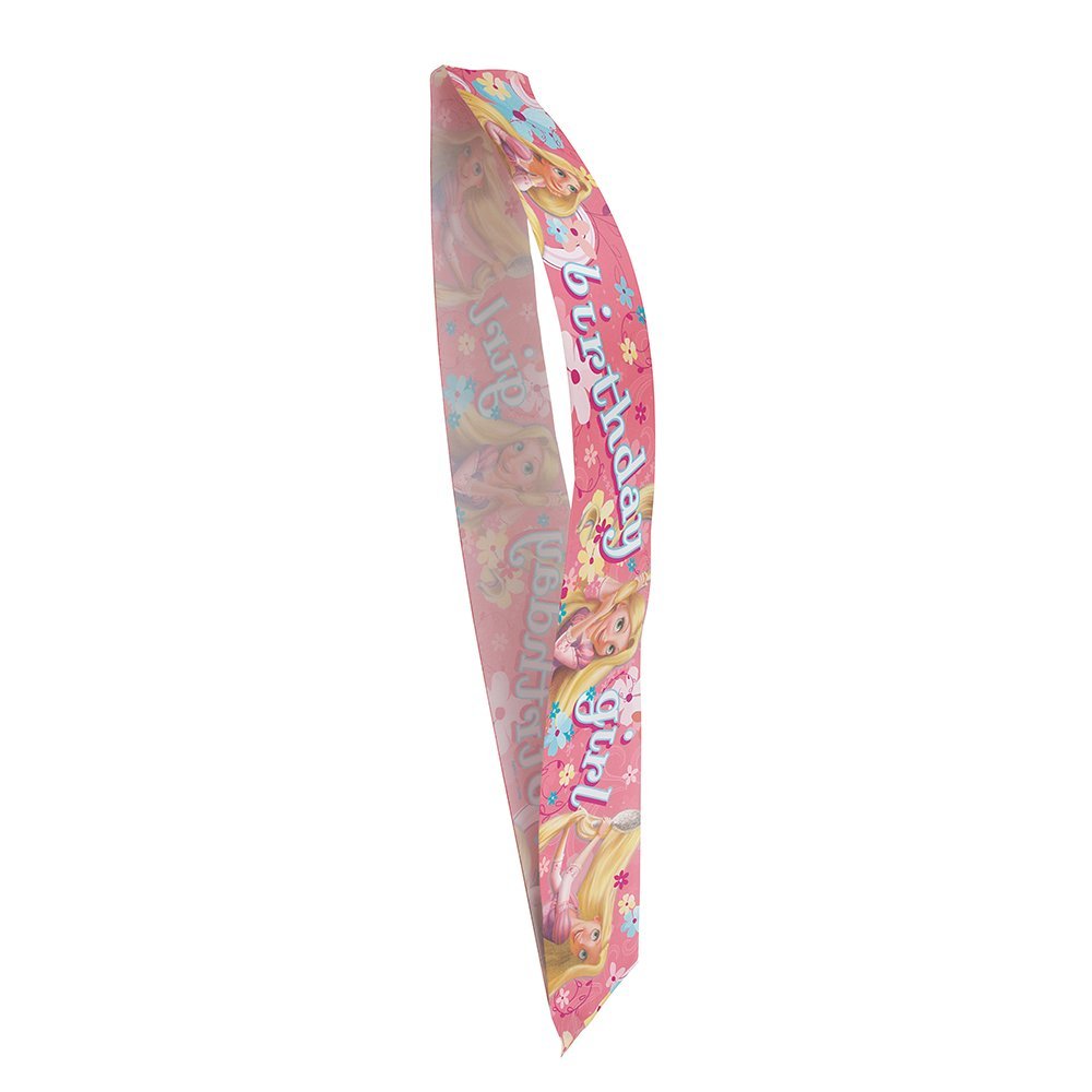 Unique Satin Disney Tangled Birthday Sash | Pink | 1 Pc