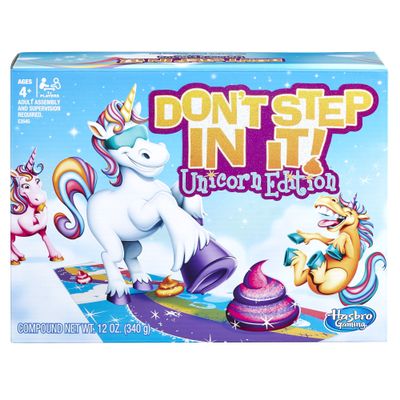 Hasbro Gaming Dont Step in It Game, Unicorn Edition (Amazon Exclusive), 4 Years & up