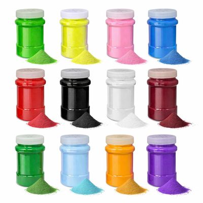 16.5 Lb (12 Pack) Colored Sand for Crafts, 22 oz Each,12 Sand Art Colors Non-Toxic Craft Sand Colored with Storage Container, Non Toxic Spring Summer Teachers Classroom Supplies Tool Sands for Kids