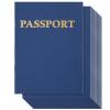 Juvale Kids Passport Book - 24-Pack, 4.1 x 5.6 in, Blue Soft Cover & Plain Pages - Pretend Play Passport Notebook & Classroom Activities - Airplane Party Favors & Travel Themed Party Decorations view 1