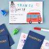 Juvale Kids Passport Book - 24-Pack, 4.1 x 5.6 in, Blue Soft Cover & Plain Pages - Pretend Play Passport Notebook & Classroom Activities - Airplane Party Favors & Travel Themed Party Decorations view 3