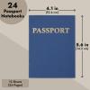 Juvale Kids Passport Book - 24-Pack, 4.1 x 5.6 in, Blue Soft Cover & Plain Pages - Pretend Play Passport Notebook & Classroom Activities - Airplane Party Favors & Travel Themed Party Decorations view 4