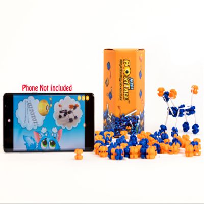 Boxitale Mini Award Winning Interactive Assembly Game uses Phone/Tablet Free App Special connectors to Play a Smart Assembly Adventure, Creative, Challenging, Skill Development Include Application