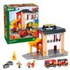 BRIO 33833 World Central Fire Station - Interactive Toy Set with Fire Truck and Accessories | Light and Sound Features | Compatibility with All BRIO Railway Toys | Safety Tested | for Kids Ages 3+ view 1