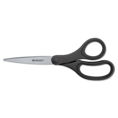 Westcott 9-Inch KleenEarth Basic Straight Scissors, Black (15586)