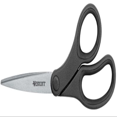 Westcott 8-Inch KleenEarth Basic Bent Scissors, Black (15584)
