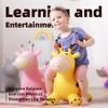 EVERICH TOY Giraffe Bouncy Horse Hopper for Toddlers, Bouncy Animals Jumping Horse, Inflatable Ride on Bouncer Hopping Toys Gifts for Boys Girls 18 Months 2 3 4 5 6 Years Old view 2