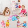 10 Sets for 10-11-12 Inch Baby Doll Clothes Dress Newborn Baby Doll Accessories Gown Costumes Outfits with Schoolbag Kitchen Toy Xmas Present (for 10-12'' Doll) view 3