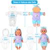 10 Sets for 10-11-12 Inch Baby Doll Clothes Dress Newborn Baby Doll Accessories Gown Costumes Outfits with Schoolbag Kitchen Toy Xmas Present (for 10-12'' Doll) view 4