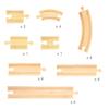 Bigjigs Rail Product Name: Expansion Pack - 24 Pieces Curves and Straights - Compatible with Major Rail Brands view 2
