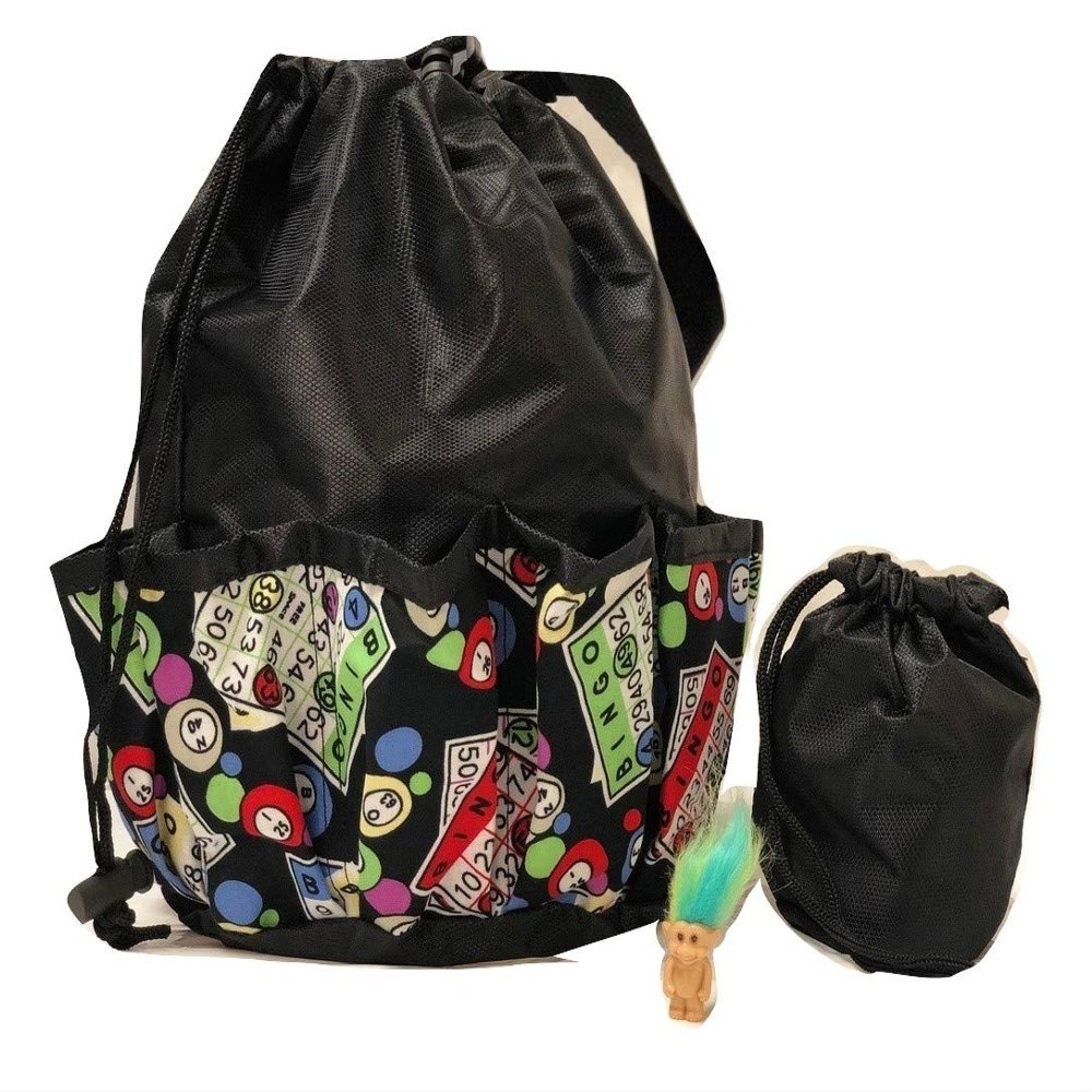 10 Pocket "Bingo Card" Drawstring Bingo Bag
