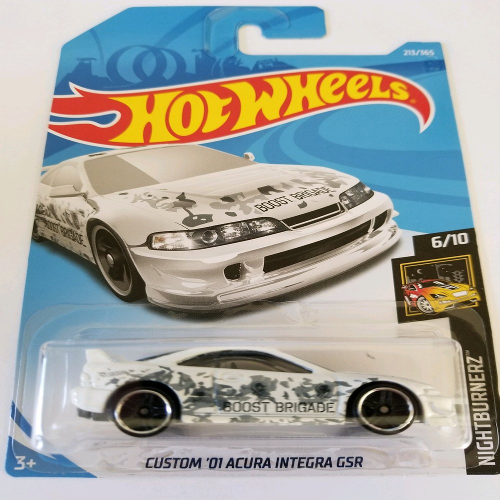 2018 Hot Wheels Nightburnerz 6/10 - Custom '01 Acura Integra GSR (White)