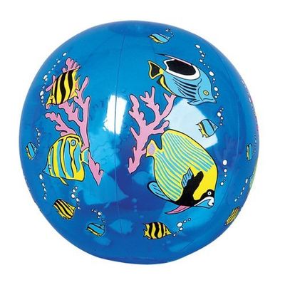 1 ~ Tropical Fish Beach Ball ~ Approx. 16" Before Inflating / 14" After Inflation ~ New