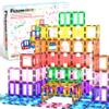 PicassoTiles 42pcs Magnetic Tiles Magnet Blocks See-Through Shape STEM Toys Building Block Educational Playset Compatible with Major Brand Tile -Starter Set for Boys and Girls Toddlers Ages 3+ PT42 view 1