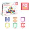 PicassoTiles 42pcs Magnetic Tiles Magnet Blocks See-Through Shape STEM Toys Building Block Educational Playset Compatible with Major Brand Tile -Starter Set for Boys and Girls Toddlers Ages 3+ PT42 view 3